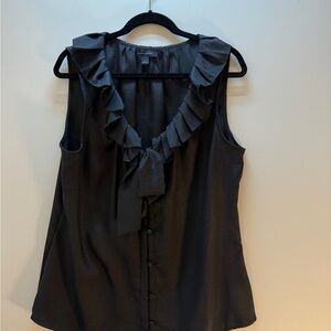 Banana Republic Black Ruffled Blouse